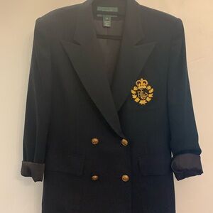 Ralph Lauren Navy Blazer, size 8